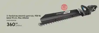 Brico Depôt Fierăstrău electric gard viu, 700 W. lamă 70 cm, Mac Allister Ofertă