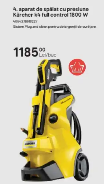 Brico Depôt Aparat de spălat cu presiune Kärcher k4 full control 1800 W Ofertă