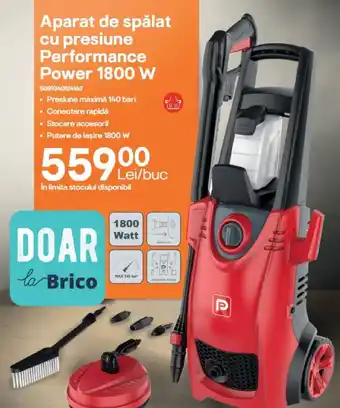 Brico Depôt Aparat de spălat cu presiune Performance Power 1800 W Ofertă