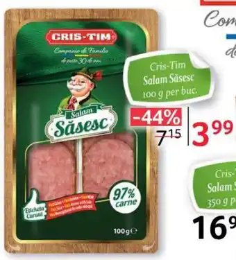 Selgros Cris-Tim Salam Săsesc 100g Ofertă