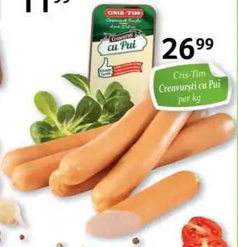 Selgros Cris-Tim Crenvurşti cu Pui per kg Ofertă