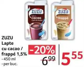 Selgros ZUZU Lapte cu cacao/frappé 1,5% 450ml Ofertă