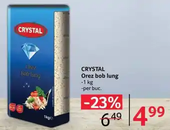 Selgros CRYSTAL Orez Bob lung 1kg Ofertă