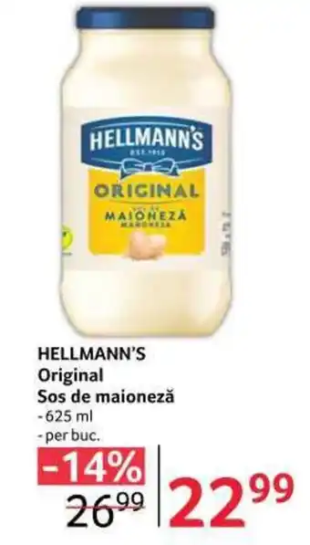 Selgros HELLMANN'S Original Sos de maioneză 625ml Ofertă