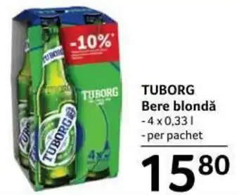 Selgros TUBORG Bere blondă 4x0,33l Ofertă
