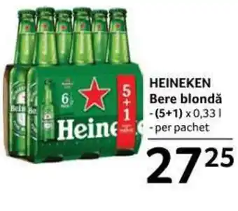 HEINEKEN Bere blondă (5+1)x0,33l