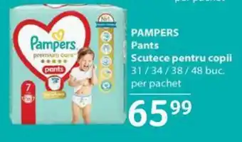 Selgros PAMPERS Pants Scutece pentru copii 31/34/38/48buc. Ofertă