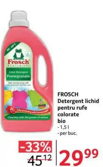 Selgros FROSCH Detergent lichid pentru rufe colorate bio 1,5l Ofertă