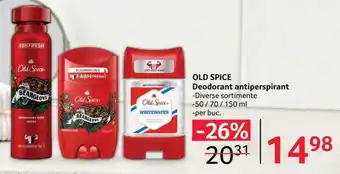 Selgros OLD SPICE Deodorant antiperspirant 50/70/150ml Ofertă
