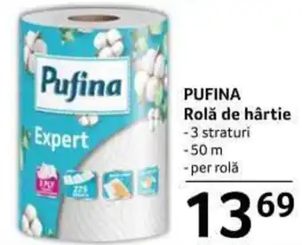 Selgros PUFINA Rolă de hârtie 50m Ofertă
