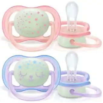 Altex Suzeta ortodontica de noapte philips avent ultra air scf376/12, 0-6 luni, 2 buc, portocaliu-verde deschis Ofertă
