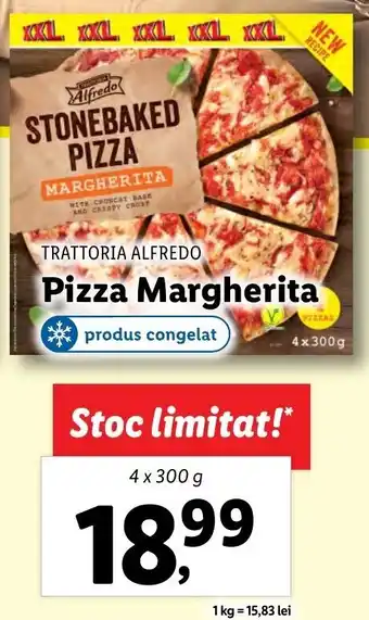 Lidl TRATTORIA ALFREDO Pizza Margherita 4 x 300g Ofertă