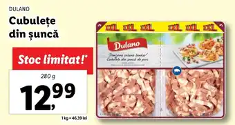 Lidl DULANO Cubuleţe din şuncă 280g Ofertă