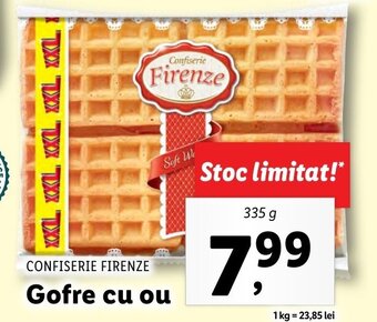 Lidl CONFISERIE FIRENZE Gofre cu ou 335g Ofertă
