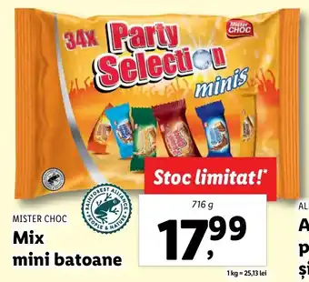 MISTER CHOC Mix mini batoane 716g