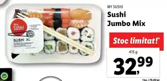 Lidl MY SUSHI Sushi Jumbo Mix 415g Ofertă