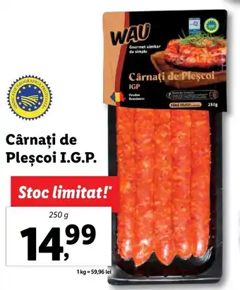 Lidl Cârnați de Pleşcoi I.G.P. 250g Ofertă