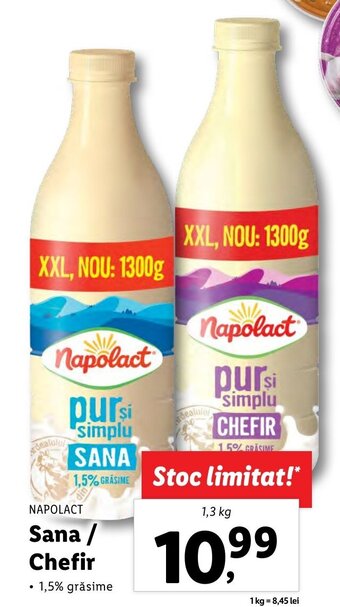 Lidl NAPOLACT Sana / Chefir 1.3kg Ofertă