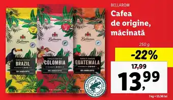 Lidl BELLAROM Cafea de origine, măcinată 250g Ofertă