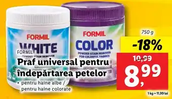 Lidl FORMIL Praf universal pentru îndepărtarea petelor 750g Ofertă