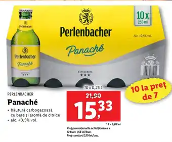Lidl PERLENBACHER Panaché 10 x 0.25l Ofertă