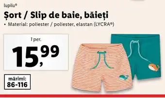Lupilu Şort / Slip de baie, băieți 1 per.