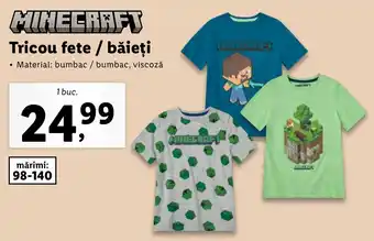 Lidl MINECRAFT Tricou fete / băieți 1 buc. Ofertă