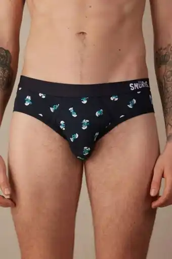 Slip ștrumfi din bumbac supima® elasticizat