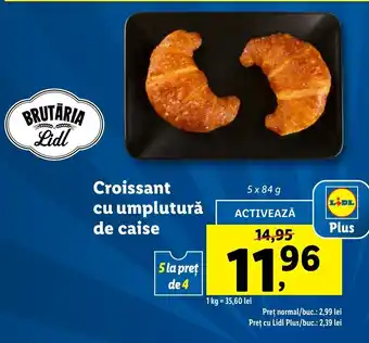 BRUTĂRIA Lidl Croissant cu umplutură de caise 5 x 84g