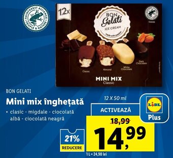 Lidl BON GELATI Mini mix înghețată 12 x 50ml Ofertă