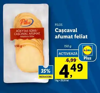 PILOS Caşcaval afumat feliat 150g