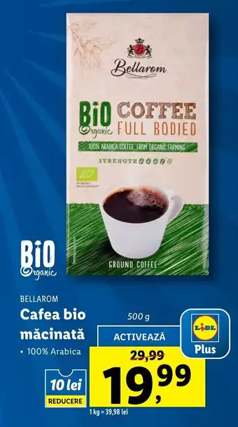 Lidl BELLAROM Cafea bio măcinată 500g Ofertă