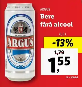 Lidl ARGUS Bere fără alcool 0.5l Ofertă