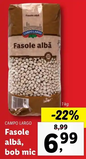 Lidl CAMPO LARGO Fasole albă, bob mic 1 kg Ofertă