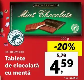 HATHERWOOD Tablete de ciocolată cu mentă 200g