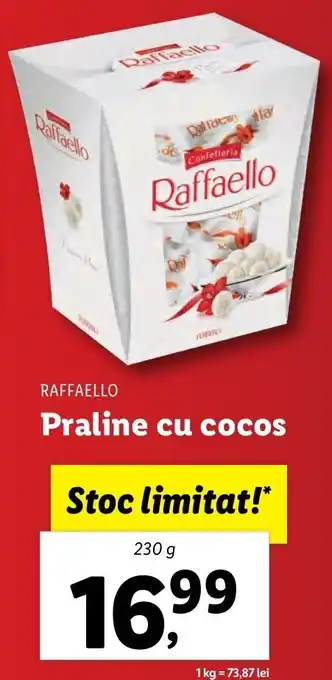 Lidl RAFFAELLO Praline cu cocos 230g Ofertă