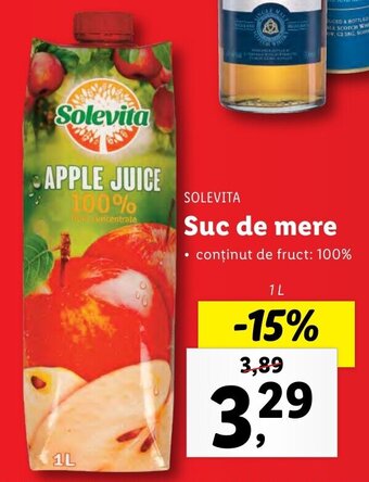Lidl SOLEVITA Suc de mere 1L Ofertă