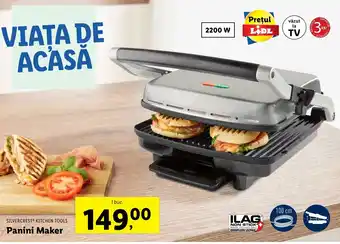 Lidl SILVERCREST KITCHEN TOOLS Panini Maker 2200w 1 buc. Ofertă