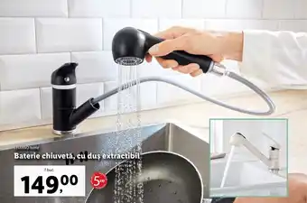 LIVARNO home Baterie chiuvetă, cu duș extractibil 1 buc.