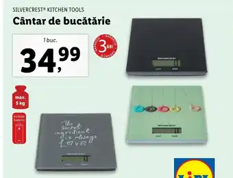 Lidl SILVERCREST KITCHEN TOOLS Cântar de bucătărie 1 buc. Ofertă