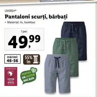 Lidl LIVERGY Pantaloni scurți, bărbați 1 per. Ofertă