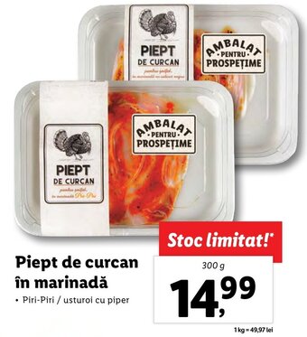 Lidl Piept de curcan în marinadă 300g Ofertă