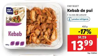 Lidl CHEF SELECT Kebab de pui 450g Ofertă
