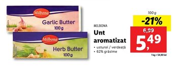 Lidl MILBONA Unt aromatizat 100g Ofertă