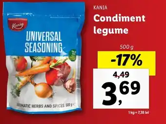 Lidl KANIA Condiment legume 500g Ofertă
