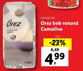 Lidl GOLDEN SUN Orez bob rotund Camolino 1kg Ofertă