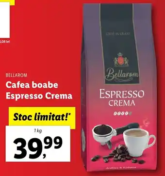 Lidl BELLAROM Cafea boabe Espresso Crema 1 kg Ofertă