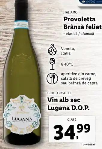 Lidl GIULIO PASOTTI Vin alb sec Lugana D.O.P. 0.75l Ofertă
