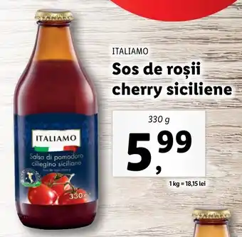 Lidl ITALIAMO Sos de roșii cherry siciliene 330g Ofertă