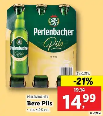 Lidl PERLENBACHER Bere Pils 6 x 0.33l Ofertă